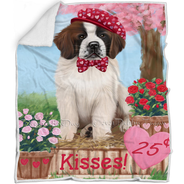 Rosie 25 Cent Kisses Saint Bernard Dog Blanket BLNKT142394