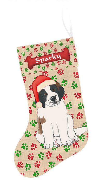Pet Name Personalized Christmas Paw Print Sphynx Cats Stocking