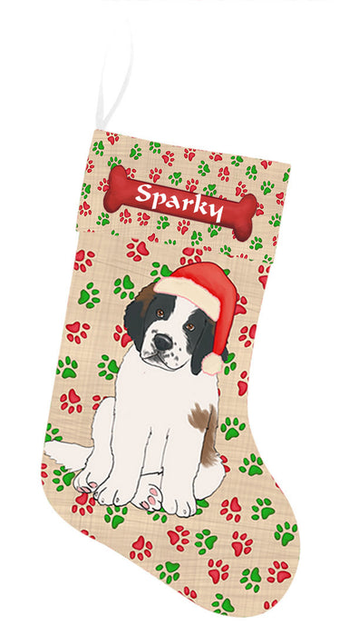 Pet Name Personalized Christmas Paw Print Sphynx Cats Stocking