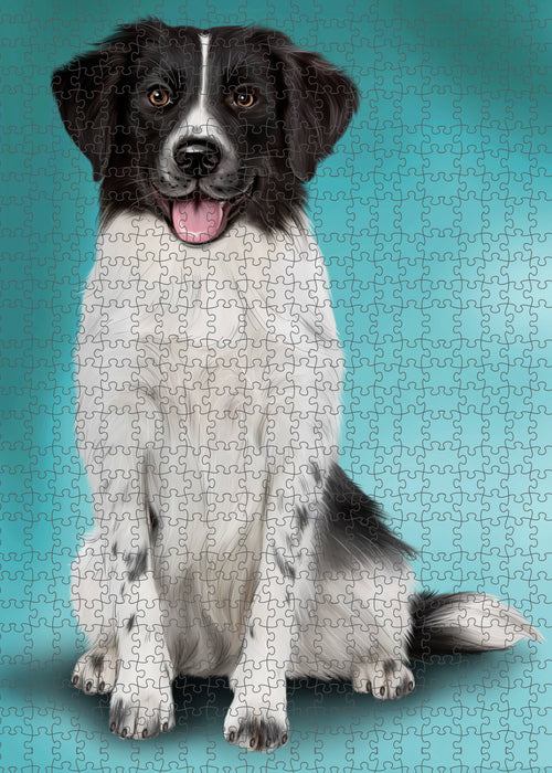 Stabyhoun Dog Portrait Jigsaw Puzzle for Adults Animal Interlocking Puzzle Game Unique Gift for Dog Lover's with Metal Tin Box