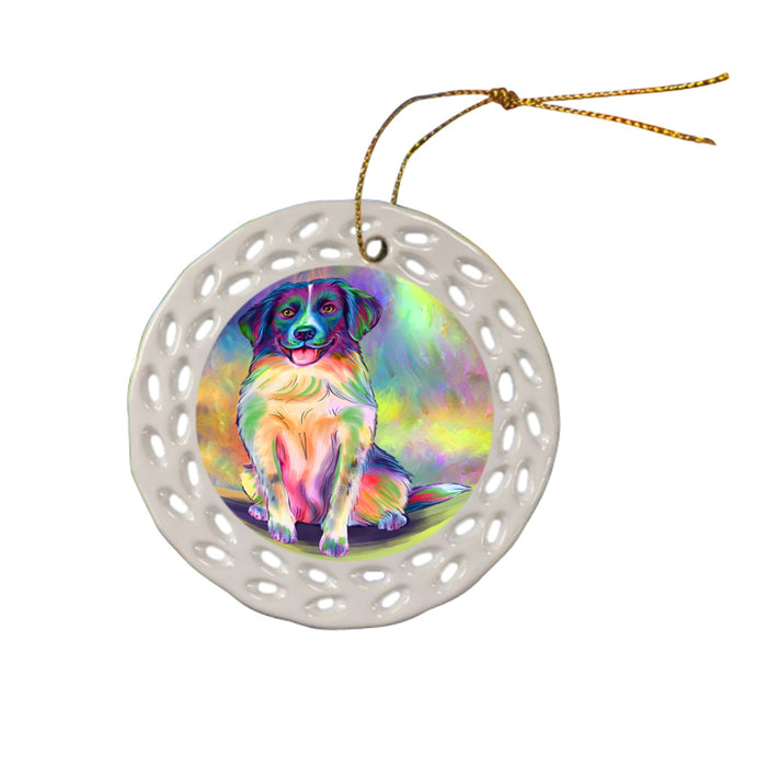 Paradise Wave Stabyhoun Dog Doily Ornament DPOR58410