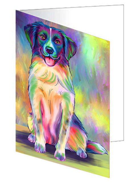 Paradise Wave Stabyhoun Dog Handmade Artwork Assorted Pets Greeting Cards and Note Cards with Envelopes for All Occasions and Holiday Seasons GCD79889