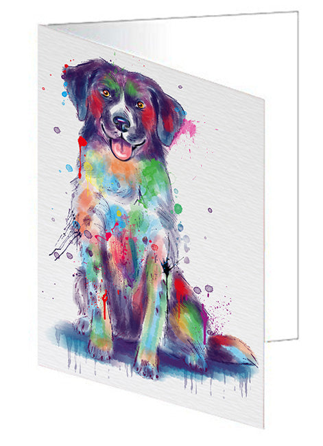 Watercolor Stabyhoun Dog Handmade Artwork Assorted Pets Greeting Cards and Note Cards with Envelopes for All Occasions and Holiday Seasons GCD80015
