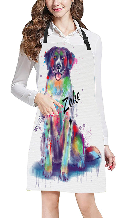 Custom Pet Name Personalized Watercolor Stabyhoun Dog Apron