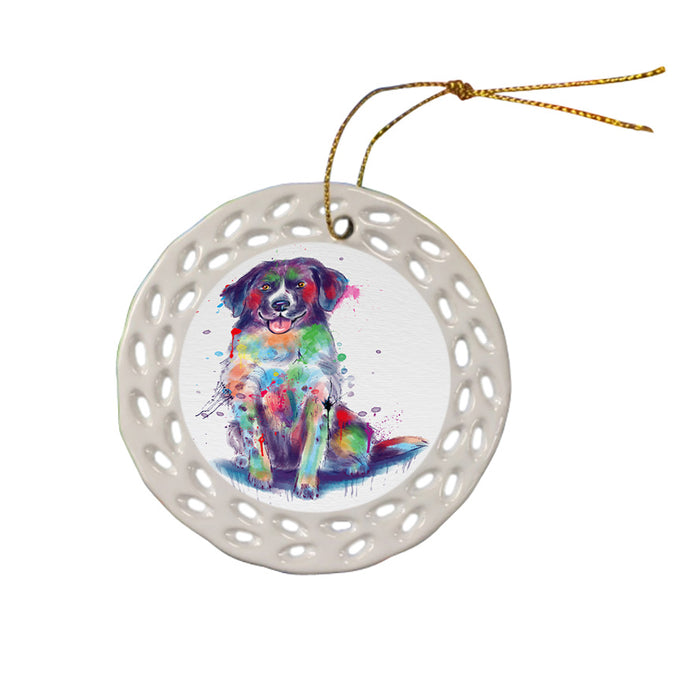 Watercolor Stabyhoun Dog Doily Ornament DPOR58452