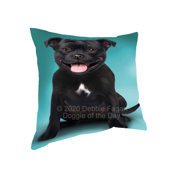 Staffordshire Bull Terrier Dog Pillow with Top Quality High-Resolution Images - Ultra Soft Pet Pillows for Sleeping - Reversible & Comfort - Ideal Gift for Dog Lover - Cushion for Sofa Couch Bed - 100% Polyester