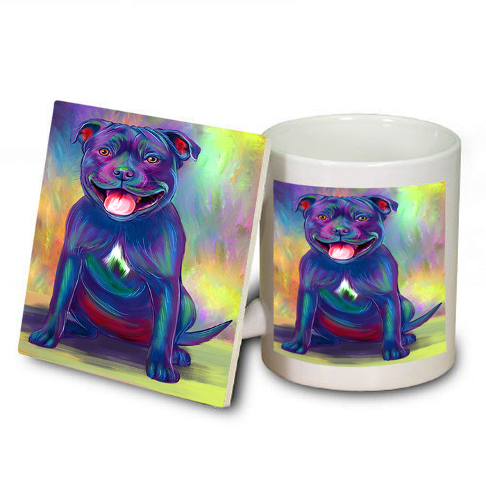 Paradise Wave Staffordshire Bull Terrier Dog Mug and Coaster Set MUC57518