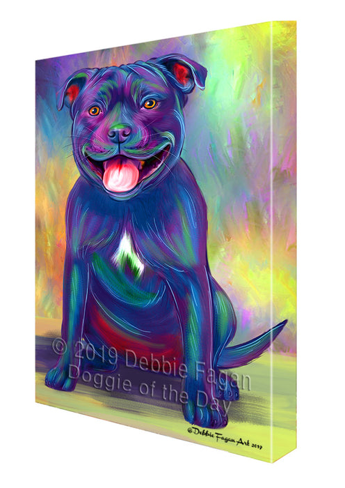 Paradise Wave Staffordshire Bull Terrier Dog Canvas Print Wall Art Décor CVS145340