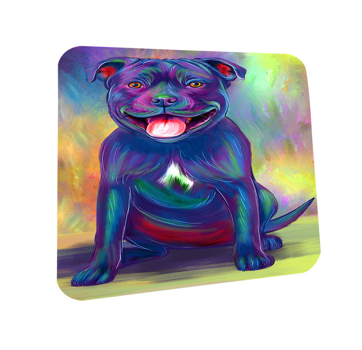 Paradise Wave Staffordshire Bull Terrier Dog Coasters Set of 4 CST57484