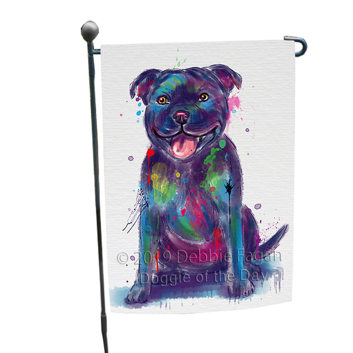 Watercolor Staffordshire Bull Terrier Dog Garden Flag GFLG66382