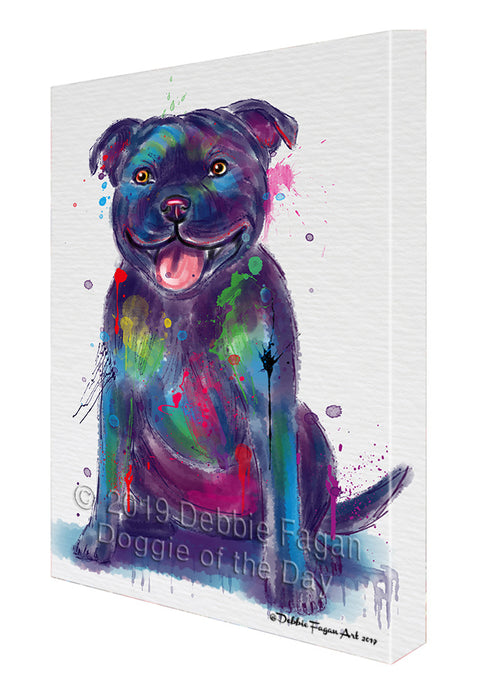 Watercolor Staffordshire Bull Terrier Dog Canvas Print Wall Art Décor CVS145718