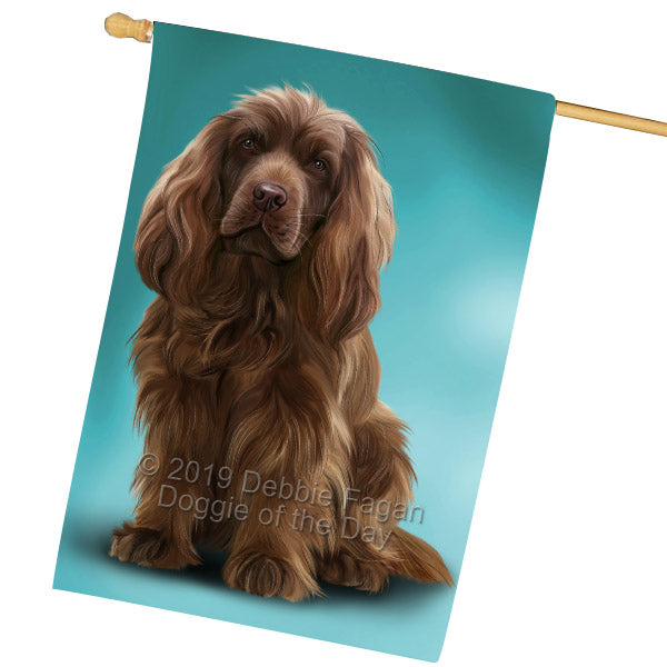 Sussex Spaniel Dog House Flag FLG65605