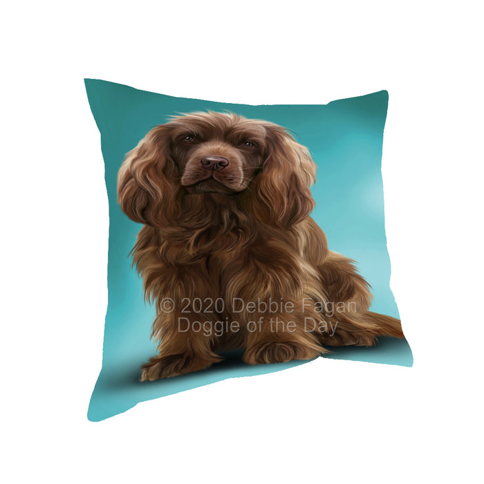 Sussex Spaniel Dog Pillow with Top Quality High-Resolution Images - Ultra Soft Pet Pillows for Sleeping - Reversible & Comfort - Ideal Gift for Dog Lover - Cushion for Sofa Couch Bed - 100% Polyester