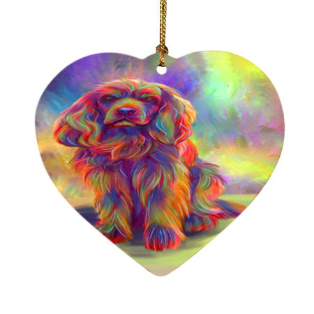 Paradise Wave Sussex Spaniel Dog Heart Christmas Ornament HPORA58761