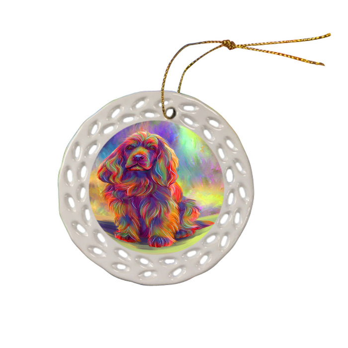 Paradise Wave Sussex Spaniel Dog Doily Ornament DPOR58412