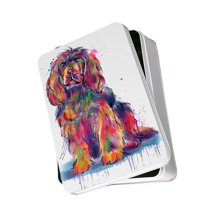Watercolor Sussex Spaniel Dog Photo Storage Tin PITN57512