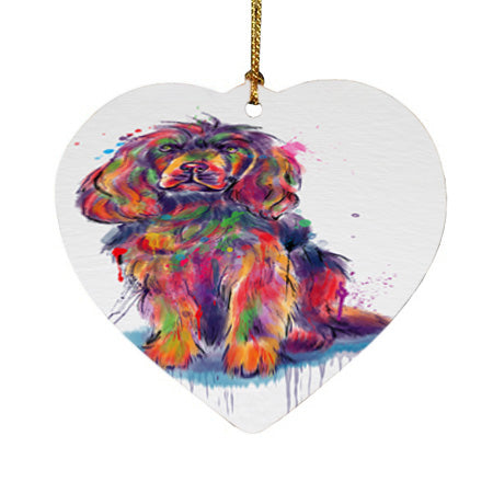 Watercolor Sussex Spaniel Dog Heart Christmas Ornament HPORA58803