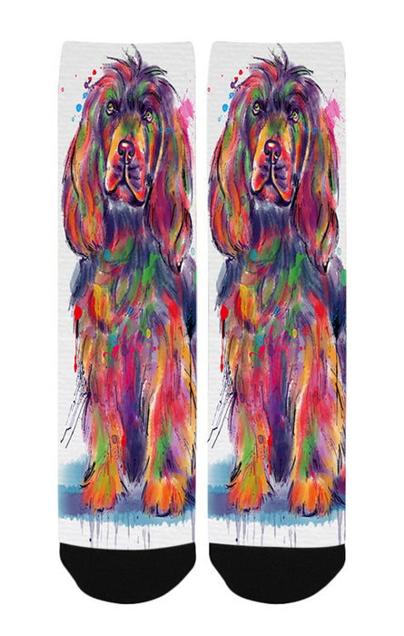 Watercolor Sussex Spaniel Dog Women's Casual Socks