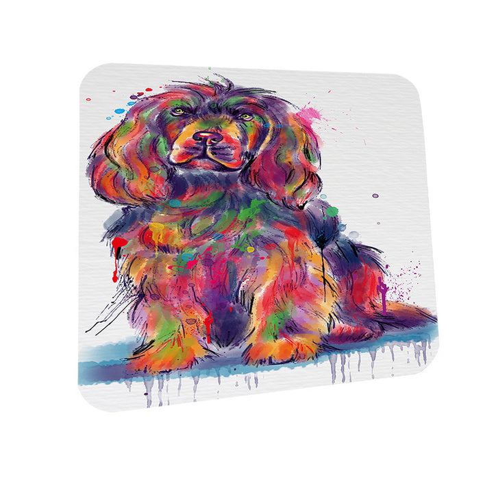 Watercolor Sussex Spaniel Dog Coasters Set of 4 CST57527