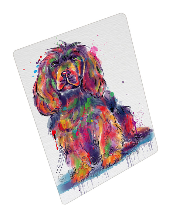 Watercolor Sussex Spaniel Dog Cutting Board - For Kitchen - Scratch & Stain Resistant - Designed To Stay In Place - Easy To Clean By Hand - Perfect for Chopping Meats, Vegetables