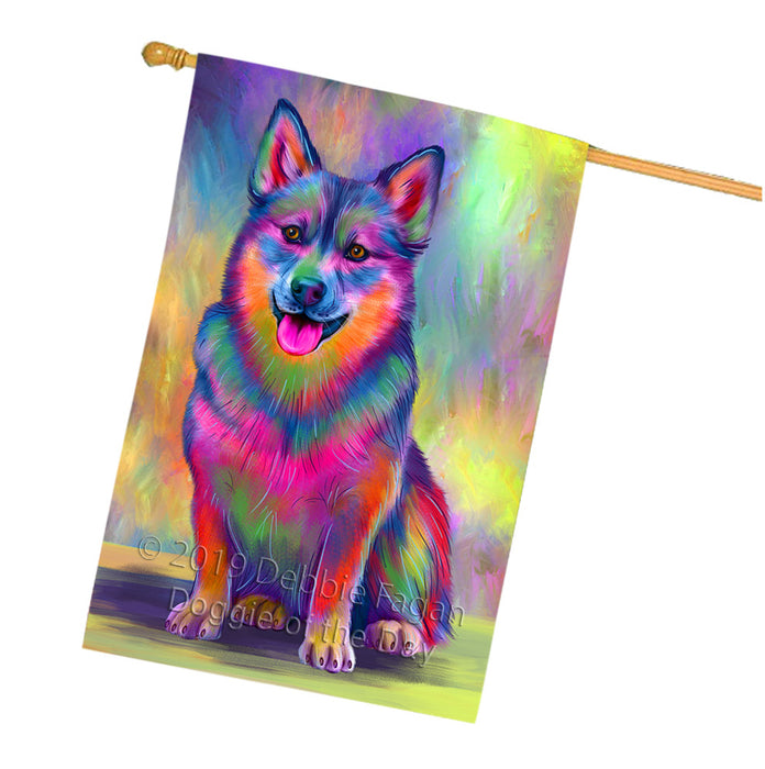 Paradise Wave Swedish Vallhund Dog House Flag FLG66482