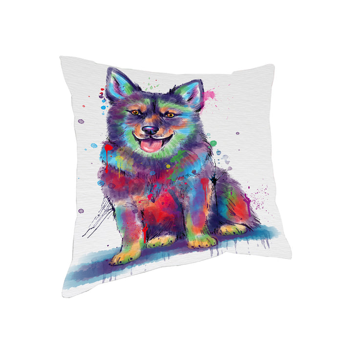 Watercolor Swedish Vallhund Dog Pillow with Top Quality High-Resolution Images - Ultra Soft Pet Pillows for Sleeping - Reversible & Comfort - Ideal Gift for Dog Lover - Cushion for Sofa Couch Bed - 100% Polyester
