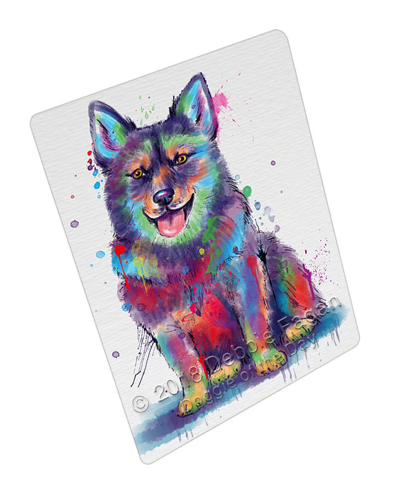 Watercolor Swedish Vallhund Dog Cutting Board - For Kitchen - Scratch & Stain Resistant - Designed To Stay In Place - Easy To Clean By Hand - Perfect for Chopping Meats, Vegetables