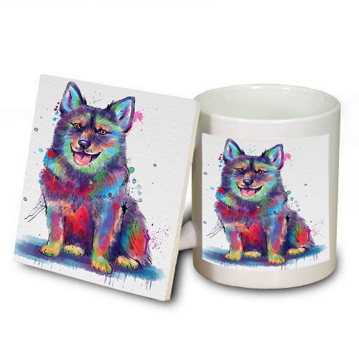 Watercolor Swedish Vallhund Dog Mug and Coaster Set MUC57562