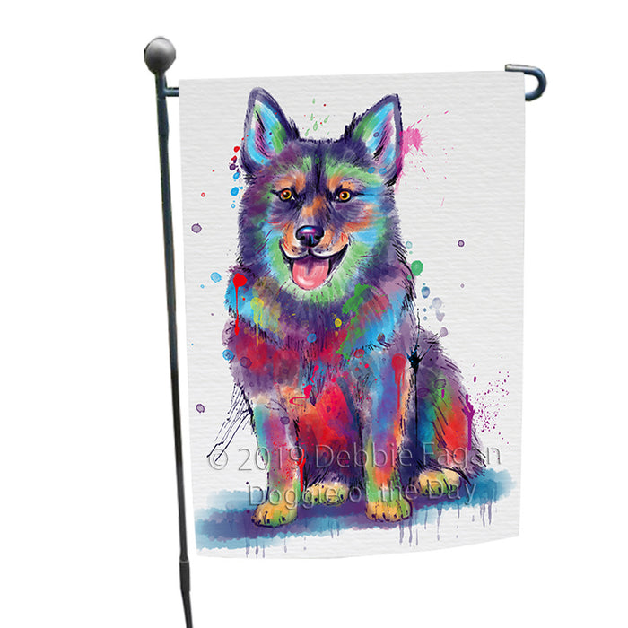Watercolor Swedish Vallhund Dog Garden Flag GFLG66384