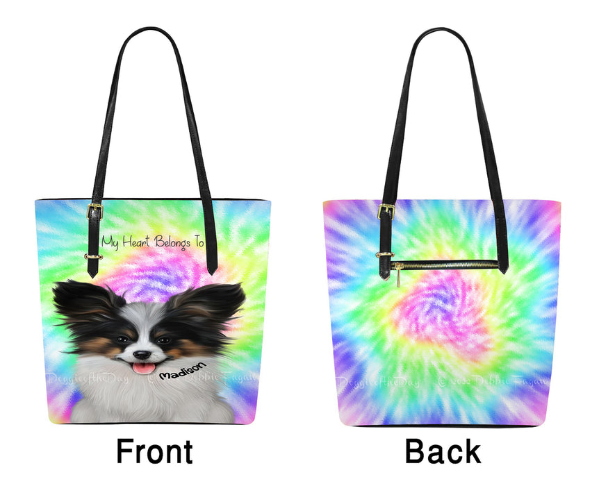 Add Your PERSONALIZED PET Painting Portrait on Tie Dye Euramerican Tote Bag Large