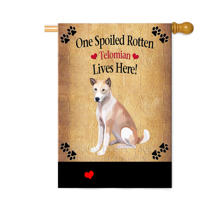 Personalized Spoiled Rotten Telomian Dog Custom House Flag FLG-DOTD-A63347