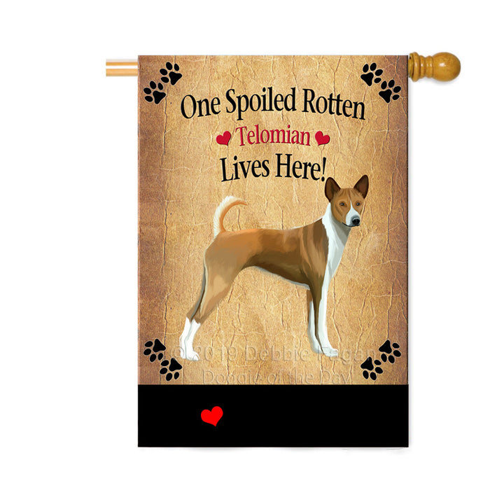 Personalized Spoiled Rotten Telomian Dog Custom House Flag FLG-DOTD-A63346