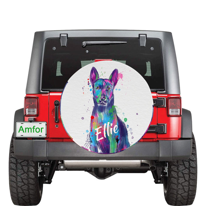 Custom Pet Name Personalized Watercolor Thai Ridgeback Dog Car Tire Cover