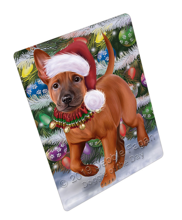 Trotting in the Snow Thai Ridgeback Dog Cutting Board - For Kitchen - Scratch & Stain Resistant - Designed To Stay In Place - Easy To Clean By Hand - Perfect for Chopping Meats, Vegetables, CA81456