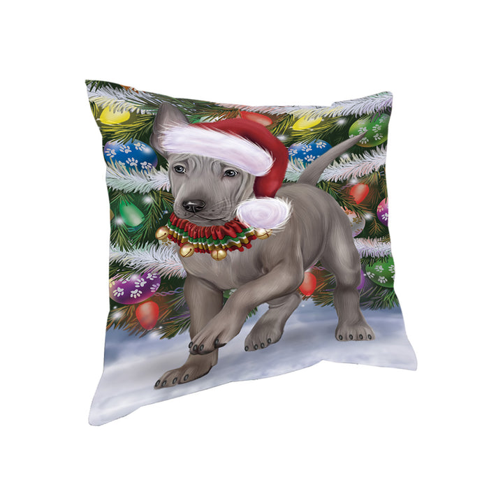 Trotting in the Snow Thai Ridgeback Dog Pillow with Top Quality High-Resolution Images - Ultra Soft Pet Pillows for Sleeping - Reversible & Comfort - Ideal Gift for Dog Lover - Cushion for Sofa Couch Bed - 100% Polyester, PILA91099