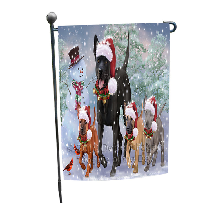Christmas Running Family Thai Ridgeback Dogs Garden Flag GFLG66067