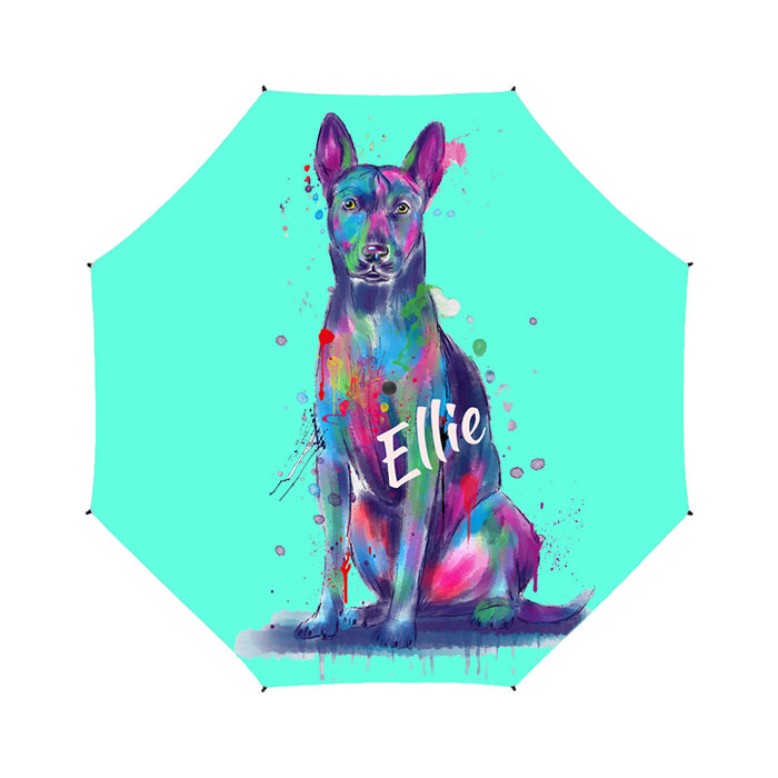 Custom Pet Name Personalized Watercolor Thai Ridgeback DogSemi-Automatic Foldable Umbrella