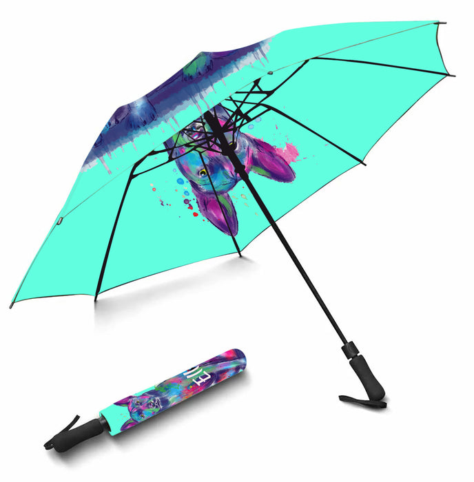 Custom Pet Name Personalized Watercolor Thai Ridgeback DogSemi-Automatic Foldable Umbrella