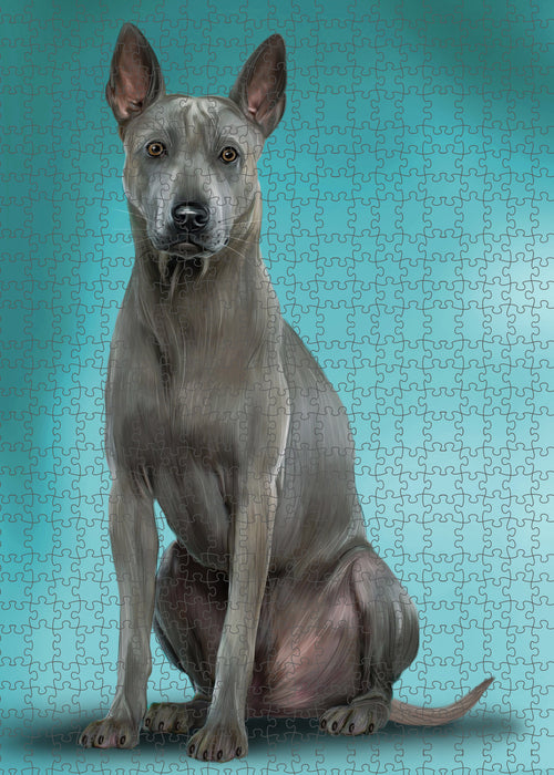 Thai Ridgeback Dog Portrait Jigsaw Puzzle for Adults Animal Interlocking Puzzle Game Unique Gift for Dog Lover's with Metal Tin Box