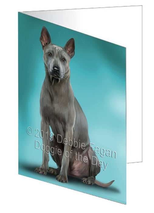 Thai Ridgeback Dog Handmade Artwork Assorted Pets Greeting Cards and Note Cards with Envelopes for All Occasions and Holiday Seasons GCD77702