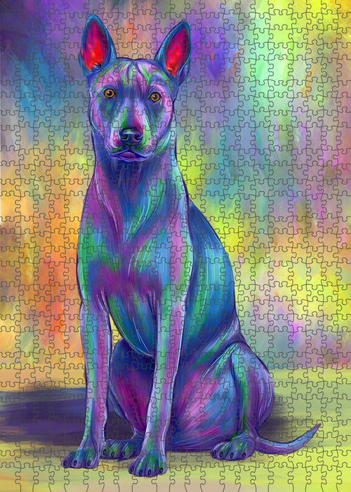 Paradise Wave Thai Ridgeback Dog Portrait Jigsaw Puzzle for Adults Animal Interlocking Puzzle Game Unique Gift for Dog Lover's with Metal Tin Box