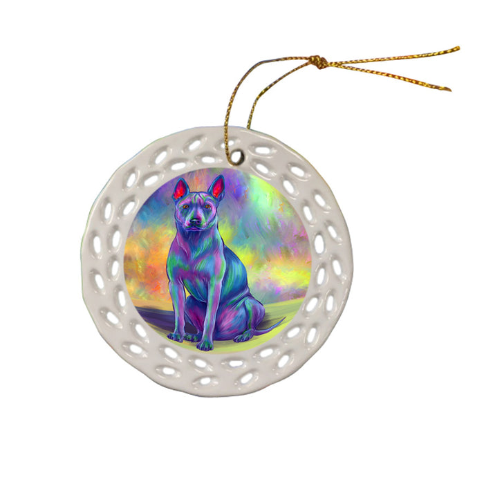 Paradise Wave Thai Ridgeback Dog Doily Ornament DPOR58414