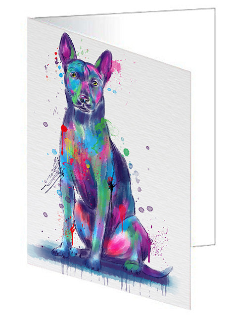 Watercolor Thai Ridgeback Dog Handmade Artwork Assorted Pets Greeting Cards and Note Cards with Envelopes for All Occasions and Holiday Seasons GCD80027
