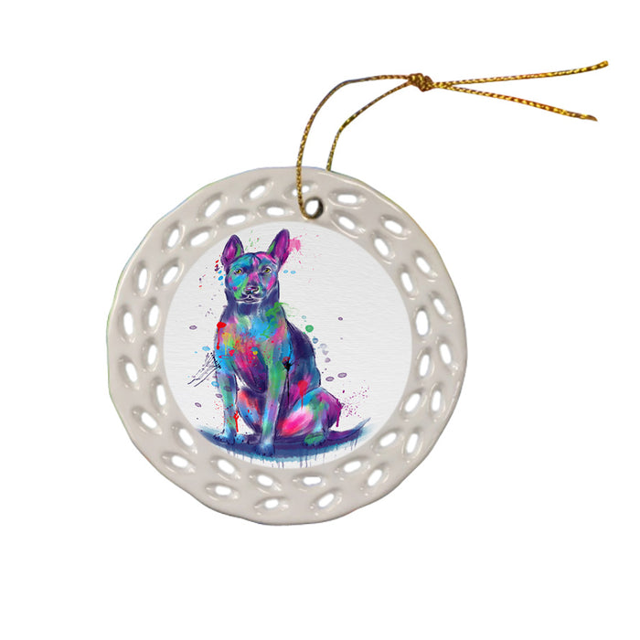 Watercolor Thai Ridgeback Dog Doily Ornament DPOR58456