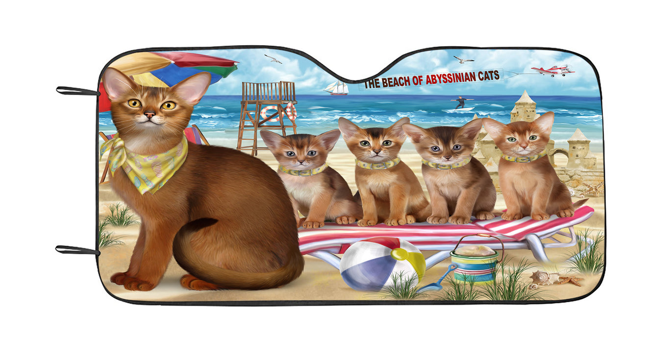 Pet Friendly Beach Abyssinian Cats Car Sun Shade
