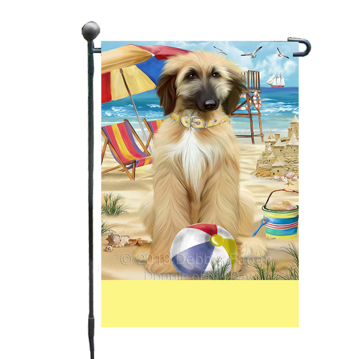 Personalized Pet Friendly Beach Afghan Hound Dog Custom Garden Flags GFLG-DOTD-A58224
