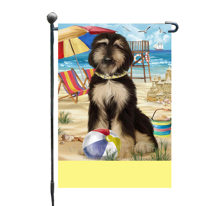 Personalized Pet Friendly Beach Afghan Hound Dog Custom Garden Flags GFLG-DOTD-A58225