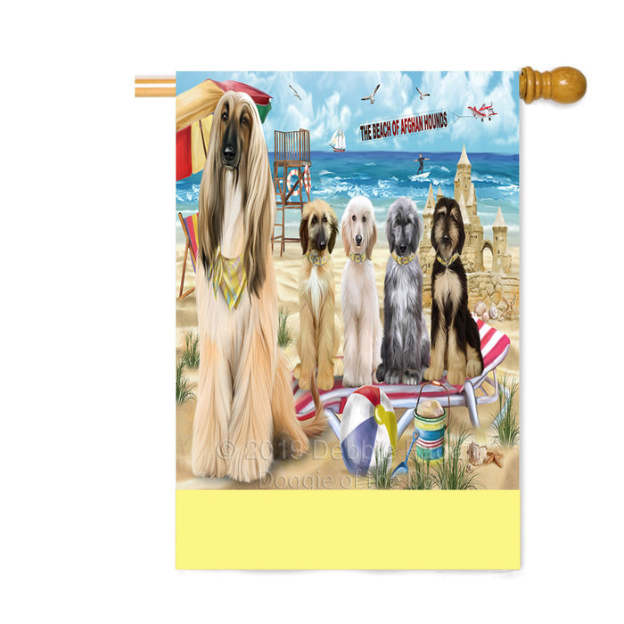 Personalized Pet Friendly Beach Afghan Hound Dogs Custom House Flag FLG-DOTD-A58279