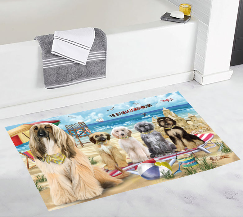 Pet Friendly Beach Afghan Hound Dogs Bath Mat