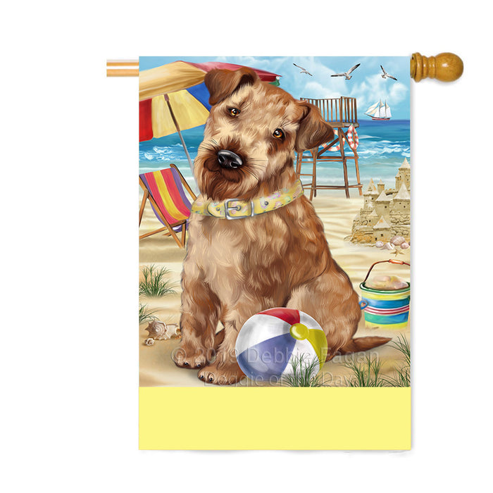 Personalized Pet Friendly Beach Airedale Terrier Dog Custom House Flag FLG-DOTD-A58287